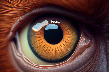 Poster - Beautiful photo of an MONKEY eye taken at close range. 
