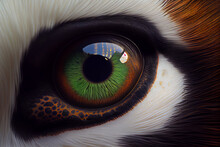 Beautiful Photo Of An Panda Eye Taken At Close Range. 