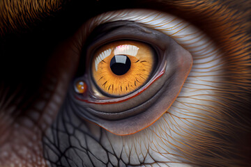 Poster - Beautiful photo of an MONKEY eye taken at close range. 