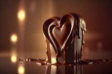 Coração Feito De Chocolate Derretido