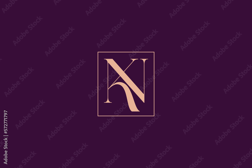 KN letter typography luxury fashion brand logo design,KN brand logo, KN ...