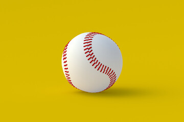 Wall Mural - One baseball ball. Sports accessories. 3d render