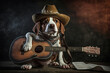 © Alexandre - cachorro musico com violão