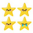 © Kuswanti - Cute stars set kawaii expession emoticon transparent background