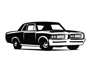 Sticker - pontiac to the judge. Premium design vector with amazing look. isolated white background view from side. Best for logo, badge, emblem, icon, sticker design and car industry. available in eps 10.