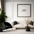 © KarthikHarihar - Mock up poster frame amidst furniture