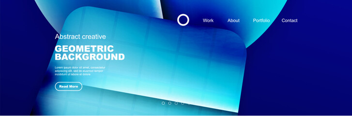 Wall Mural - Abstract background for your landing page design. Web page for website or mobile app wallpaper