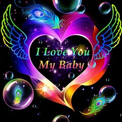 Wall Mural - I love you my baby 