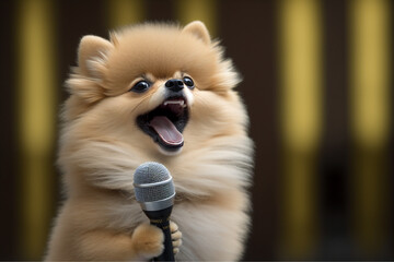 pomeranian singing