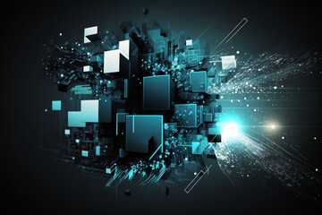 Poster - Abstract Business Technology Background, Generative AI