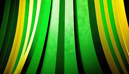 Saint Patrick's Day Geometric Shapes with Striped designs and Bright color palette : A Beautiful Unique Colorful and Bold 3D Rendering Wallpaper Template for Celebration (generative AI)