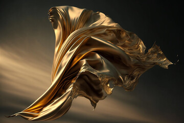 Elegant fashion flying satin silk cloth design for product display. Illustration