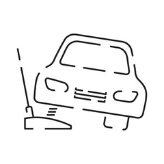 Wall Mural - Simple Car Service Related Vector Line Icon. Contains such Icons as Oil, Filter, Steering Wheel, Check List and more. Repair editable Stroke Pixel Perfect