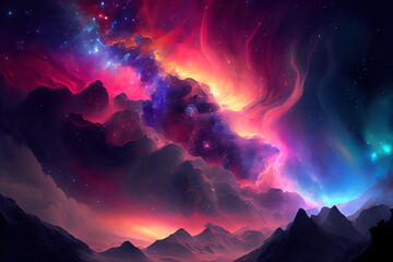 Wall Mural - unlock the secrets of the magellanic clouds. generative ai