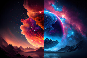 Wall Mural - unlock the secrets of the magellanic clouds. generative ai