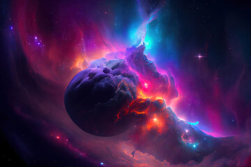 Wall Mural - unlock the secrets of the magellanic clouds. generative ai