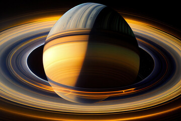 Poster - Witness the spectacular sight of Saturn. Generative Ai