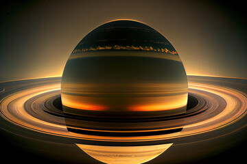 Poster - Witness the spectacular sight of Saturn. Generative Ai