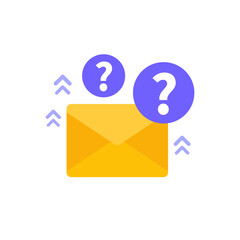 Wall Mural - request mail icon, flat vector