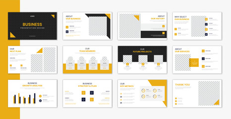 Wall Mural - Corporate template presentation design and page layout design, business presentation slideshow for brochure, company profile, website report, finance vector