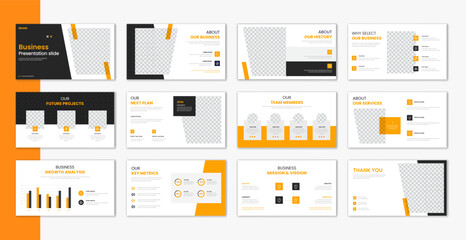 Wall Mural - Corporate template presentation design and page layout design, business presentation slideshow for brochure, company profile, website report, finance vector