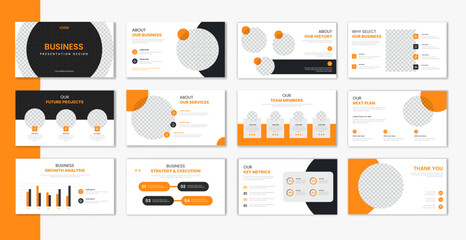 Wall Mural - Corporate template presentation design and page layout design, business presentation slideshow for brochure, company profile, website report, finance vector