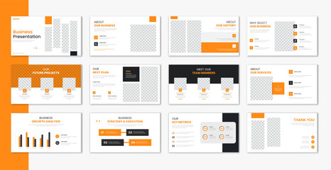 Wall Mural - Corporate template presentation design and page layout design, business presentation slideshow for brochure, company profile, website report, finance vector