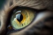 amazing macro photo of a cat's eye, great for wallpaper or a desktop backdrop. Generative AI