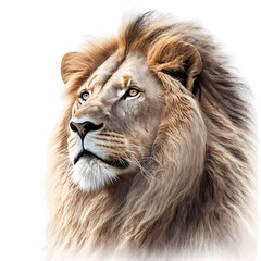 Canvas Print - Lion Isolated White