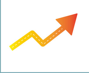 Wall Mural - A bar chart representing an upward trend in performance