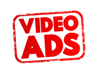 Poster - Video Ads text stamp, concept background