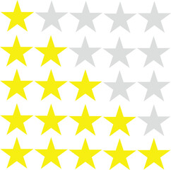 Wall Mural - reviewable star rating table