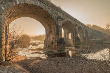 Wall Mural - Frosty morning at Alston Arches, Haltwhistle, Northumberland, UK