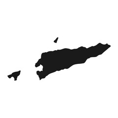 highly detailed east timor map with borders isolated on background