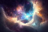 Universe colorful abstract  - Generative AI