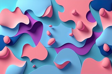 Wall Mural - wonderful abstract backdrop in blue and pink Generative AI