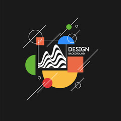 Poster - trendy abstract background. composition forms. modern vector illustration