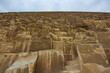 Stairs of the Pyramid of Khufu, archaeological landmark in Giza, Egypt, Africa