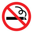 No smoking original sign on white background. Stop smoking symbol. Icon for public places. Vector illustration.