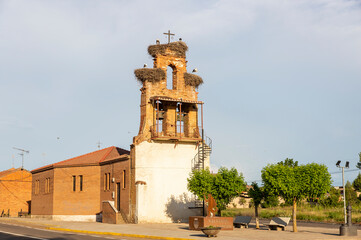 Wall Mural - Parish church of the Holy Grace in Valverde de la Virgen, province of León, Spain - June 2022