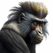 Baboon Monkey. Generative AI