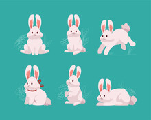 Six Spring Rabbits