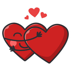 Poster - heart hug romance icon 