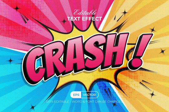 Comic text effect style. Editable text effect with bubble speech burst.