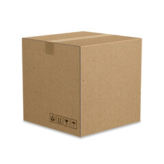 Cardboard box isolated on transparent background PNG