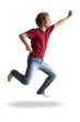 © Chepko Danil - teenager boy jumping dance movement on on transporent background. Mock up.