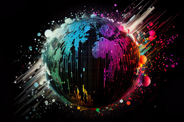 Poster - Best Internet Concept of global business. Generative Ai