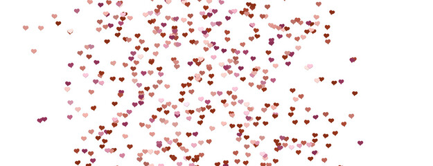 hearts isolated on transparent background. Valentine’s day design.