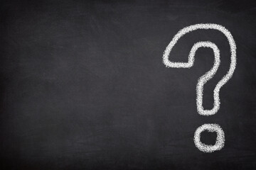 Poster - Question mark design on chalkboard