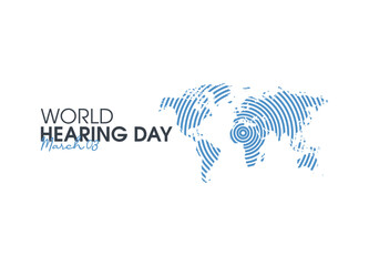 vector graphic of world hearing day good for world hearing day celebration. flat design. flyer design.flat illustration.